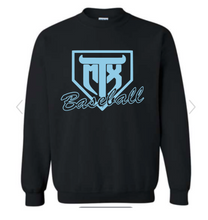 Load image into Gallery viewer, MTX Baseball Team Adult Sweatshirts - Black with blue print
