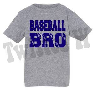 Baseball or Softball Sibling tees • Sis or bro • Vinyl tees