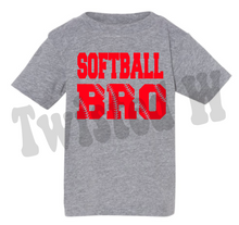 Load image into Gallery viewer, Baseball or Softball Sibling tees • Sis or bro • Vinyl tees
