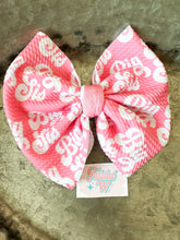 Load image into Gallery viewer, Big Sis Bows • Pink and White
