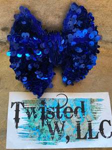 Royal Blue Glam • Sequin Bows