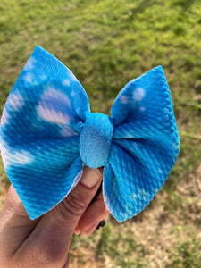 Blue Acid Wash bows