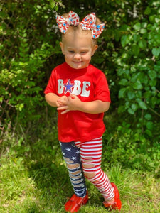 Ready to ship • Patriotic Leopard Bows