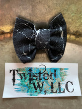 Load image into Gallery viewer, Black Marble Bows
