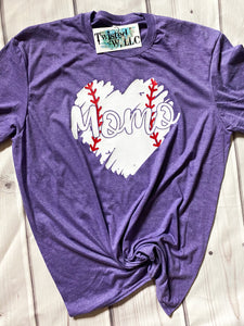 Personalized heart sport tee • any name • Direct to film • Baseball, softball or custom!