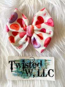 Velvet Conversation Heart Bows • Valentine's Day