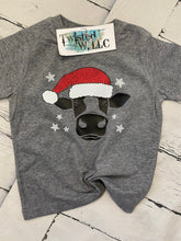 Load image into Gallery viewer, Santa Cow tees • Christmas • Glitter Vinyl or Direct to film
