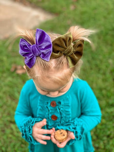 Olive Velvet bows