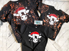 Load image into Gallery viewer, Santa Cow tees • Christmas • Glitter Vinyl or Direct to film
