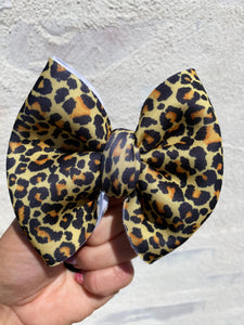 Leopard Puff Bow