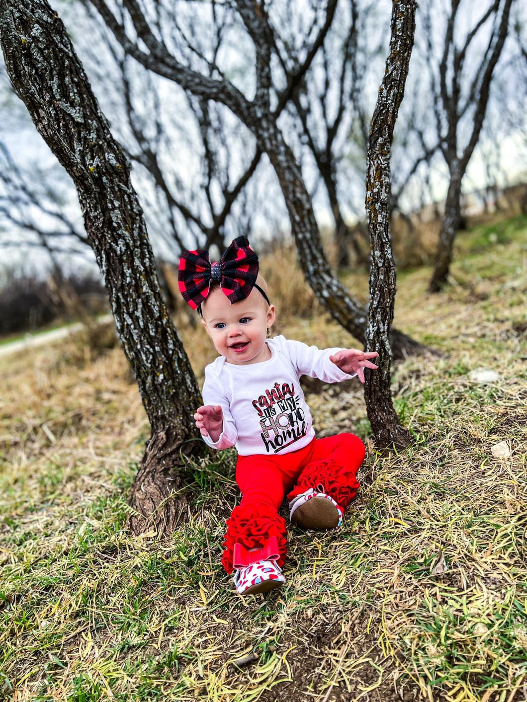 Black and Red Buffalo Plaid Bows