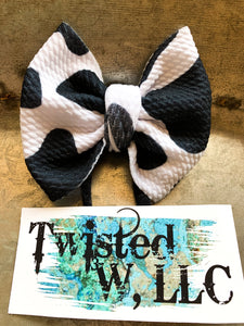 Cow Print 2.0 Bows • Black and White