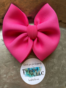 Fuschia Puff Bow