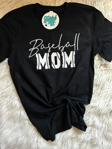 Baseball or Softball Mom • any name • Game Day tee