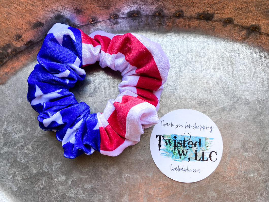 Stars and Stripe velvet scrunchie