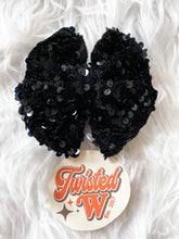 Load image into Gallery viewer, Midnight Black Glam • Sequin Bows
