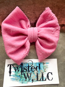 Pink Distressed Bows