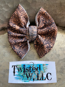 Top Hand • Tooled Leather Print Bows