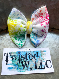 Paint Splatter Bow • Velvet