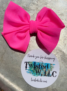 Neon Pink Swim Bows