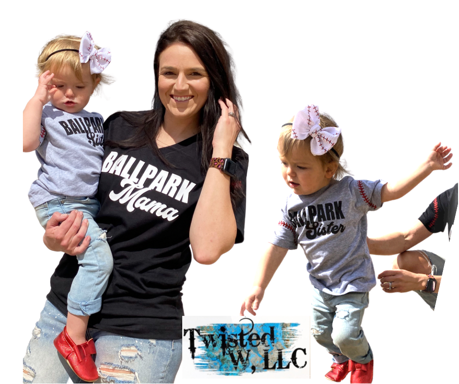 Ballpark Mama or Sister • {personalized} tee • Vinyl • Baseball