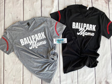 Load image into Gallery viewer, Ballpark Mama or Sister • {personalized} tee • Vinyl • Baseball
