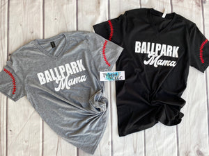 Ballpark Mama or Sister • {personalized} tee • Vinyl • Baseball