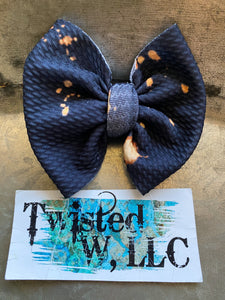 Black Acid Wash bows