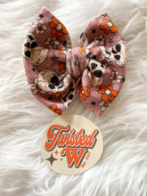 Load image into Gallery viewer, Floral Skulls • Darker Mauve • Spooky Bows • Velvet
