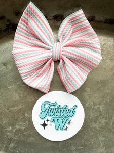 Newborn Hospital Stripe Bows